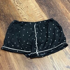 Black Polka Dot Women's Sleep Shorts